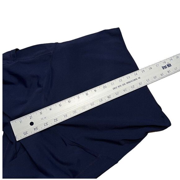 Poshdivah‎ Leggings Women’s M Navy Blue Maternity Yoga Lounge 25” Over The Belly - Picture 5 of 10